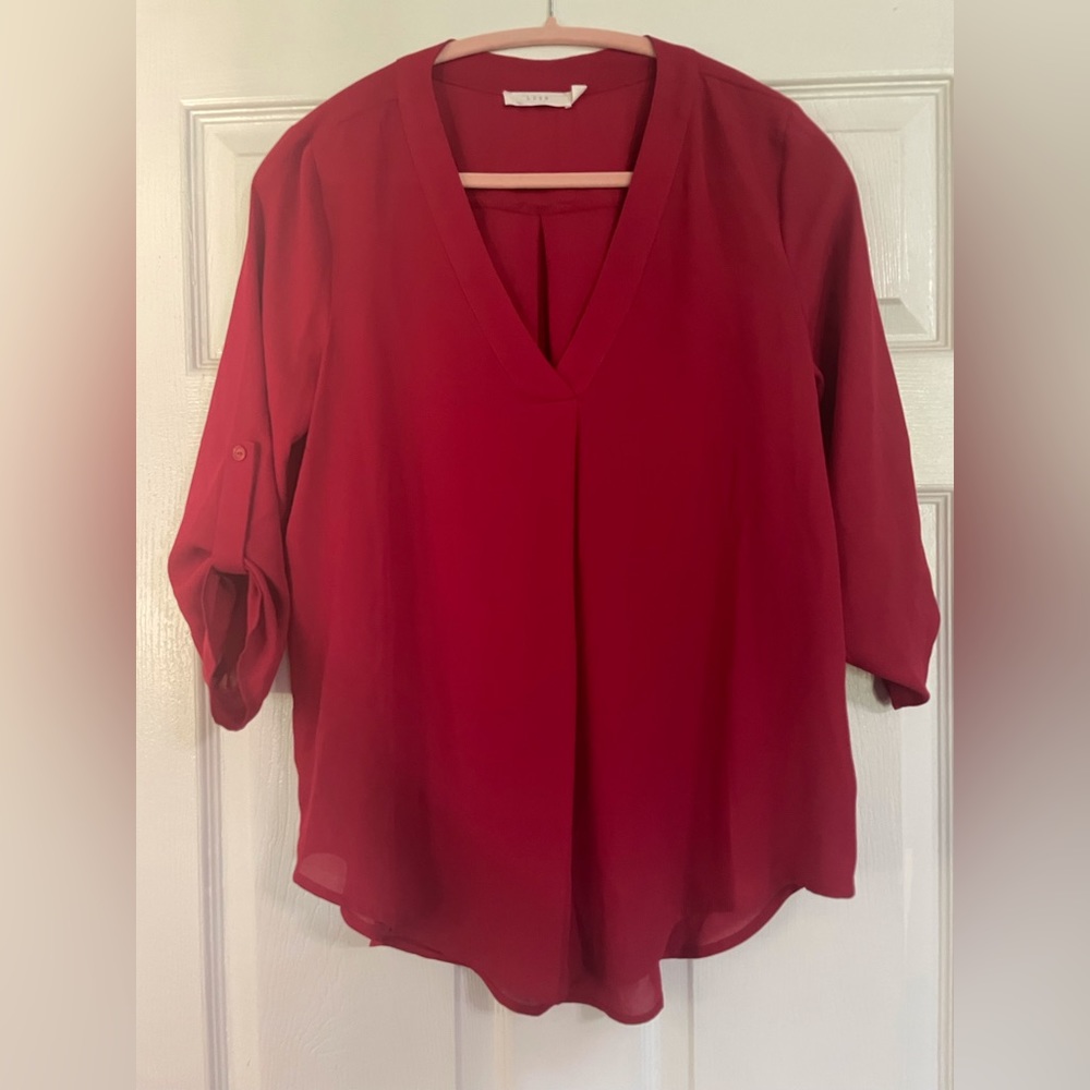 Lush Red Blouse, Size S